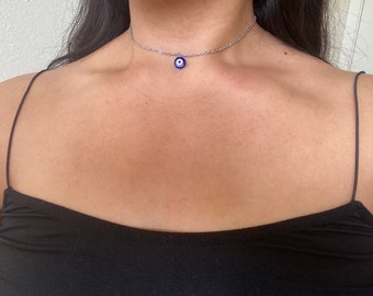 Minimal Evil Eye Necklace