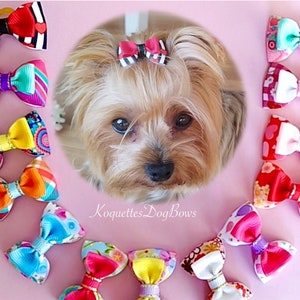 Arcs pour chiens, arc pour chiot, pince à cheveux pour Yorkshire, Maltais, Shih Tzu, accessoires pour cheveux de chien. image 1