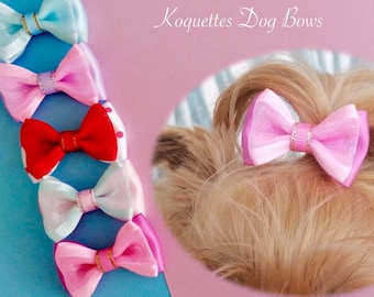 Dog Hair Bows, Puppy Bows, Dog Hair Clip, Small Dog  Bow,  Yorky  Bow, Maltese, Poodle, Dog Grooming Bow.