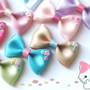 Hair bows fo small dogs, dog hair bow with clip, puppy bow clip, Yorkie hair bow, Maltese,  puppy bow small dog.