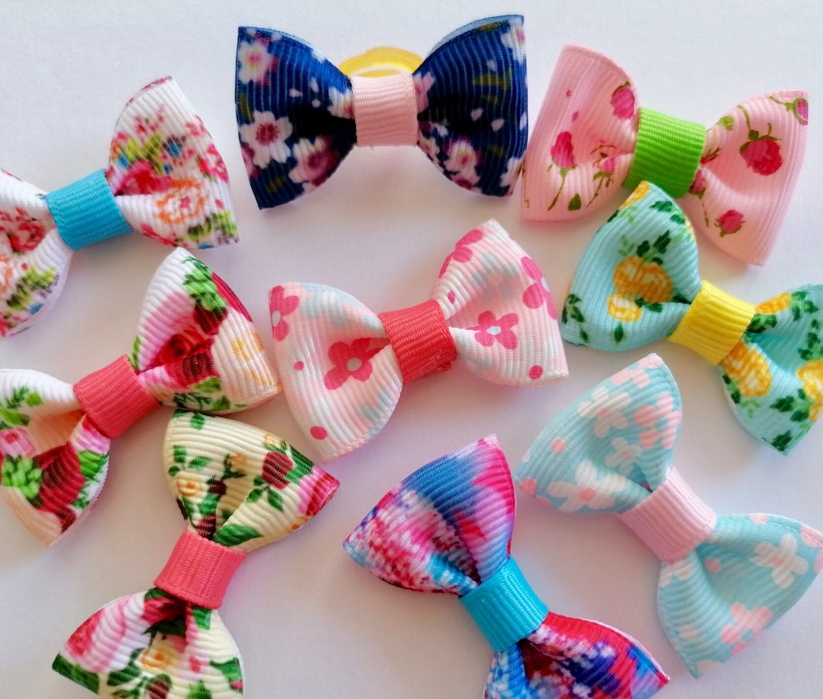 Pack 3 bows dog hair bow dog hair clip puppy bows Yorkie Etsy