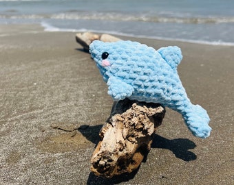 Mini dolphin amigurumi crochet pattern Dimples the dolphin