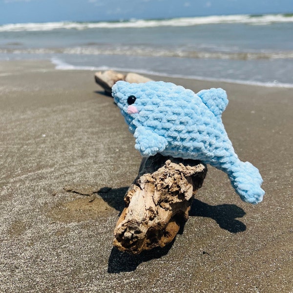 Mini dolphin amigurumi crochet pattern Dimples the dolphin