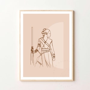 Rey Skywalker Minimalist Star Wars Printable Poster Art Digital