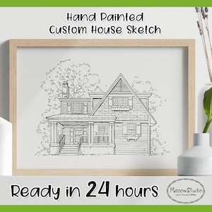 Custom House Sketch,Drawing From Photo,Personalized Home Drawing,Line drawing house,line art,Minimalists,Home Sketch,Realtor Gift for buyers