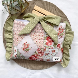 Rosetta Quilted Bible Cover with Bow, Book Sleeve