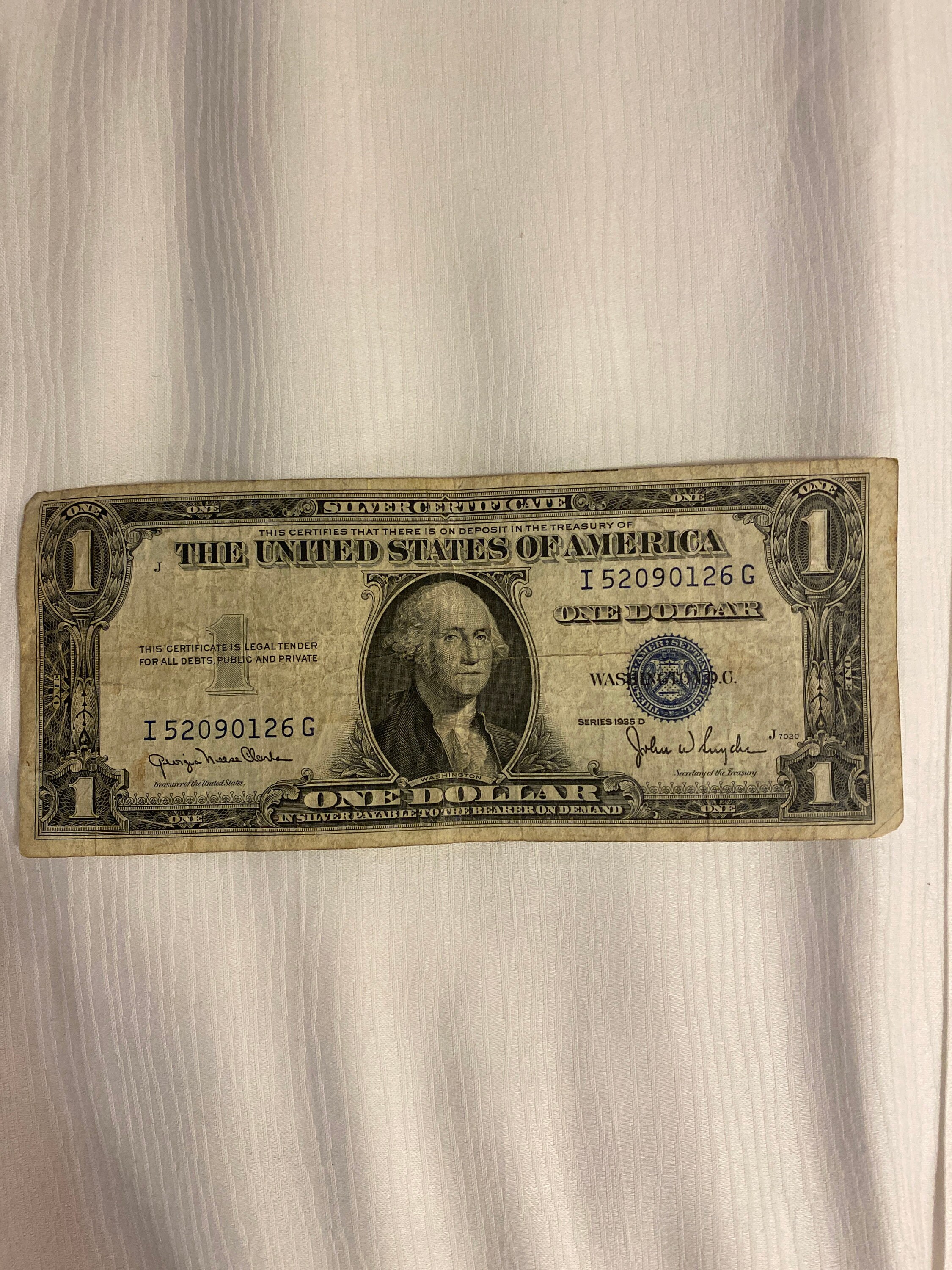 1935 Silver Certificate Dollar Bill Value