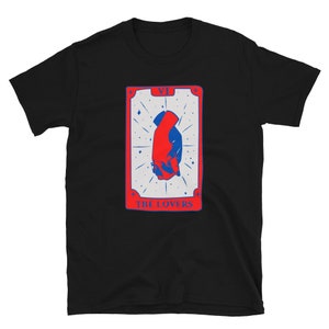 Carta del Tarot Los Amantes Camiseta Unisex de Manga Corta