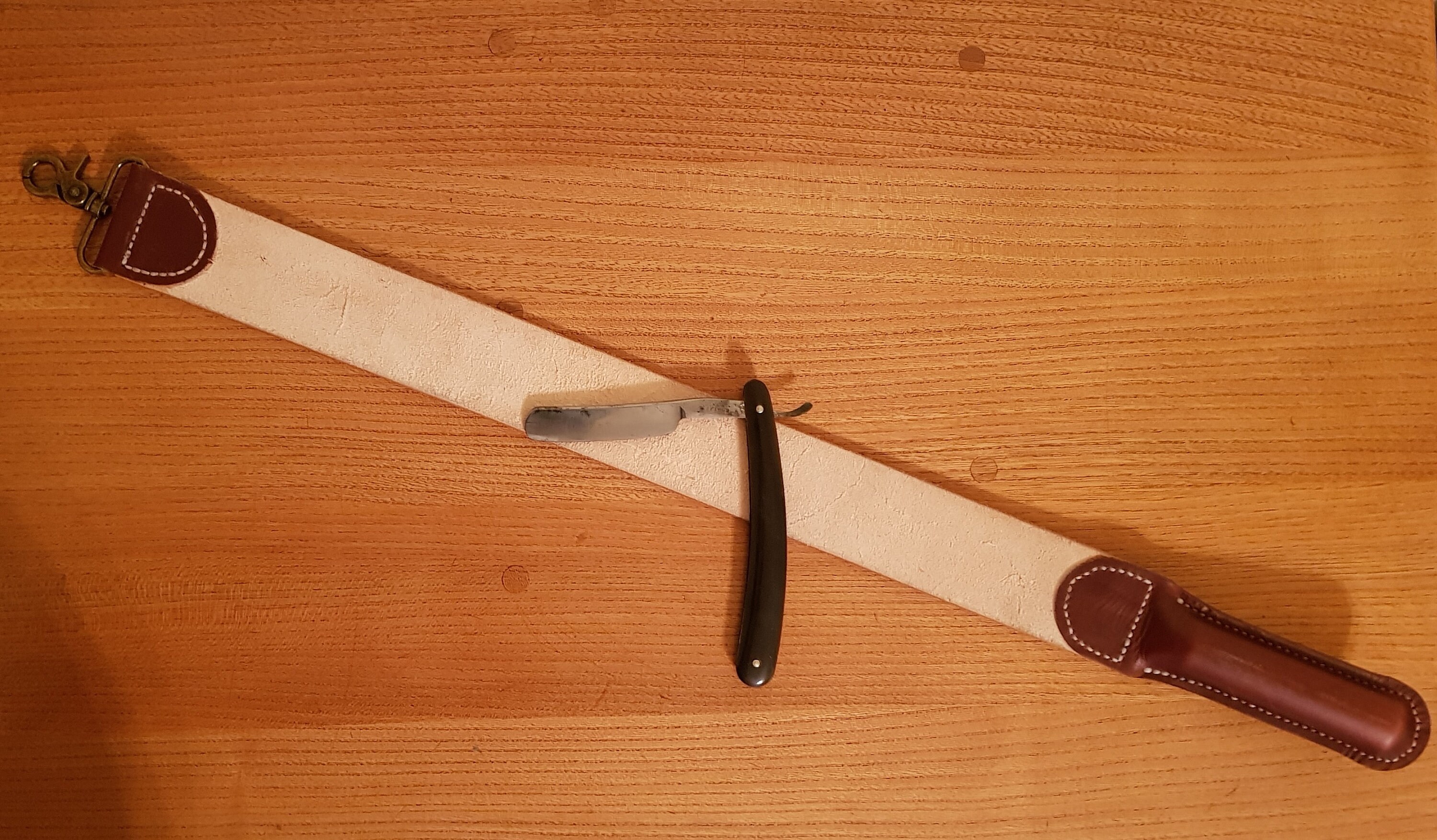 Cut throat razor sharpening leather strop. Total Length 70 cms Etsy