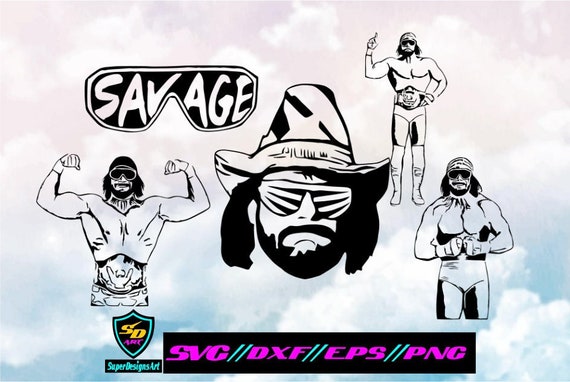 Rndy Svg Savage Svgdxfepspng Wrestling Cricut - Etsy