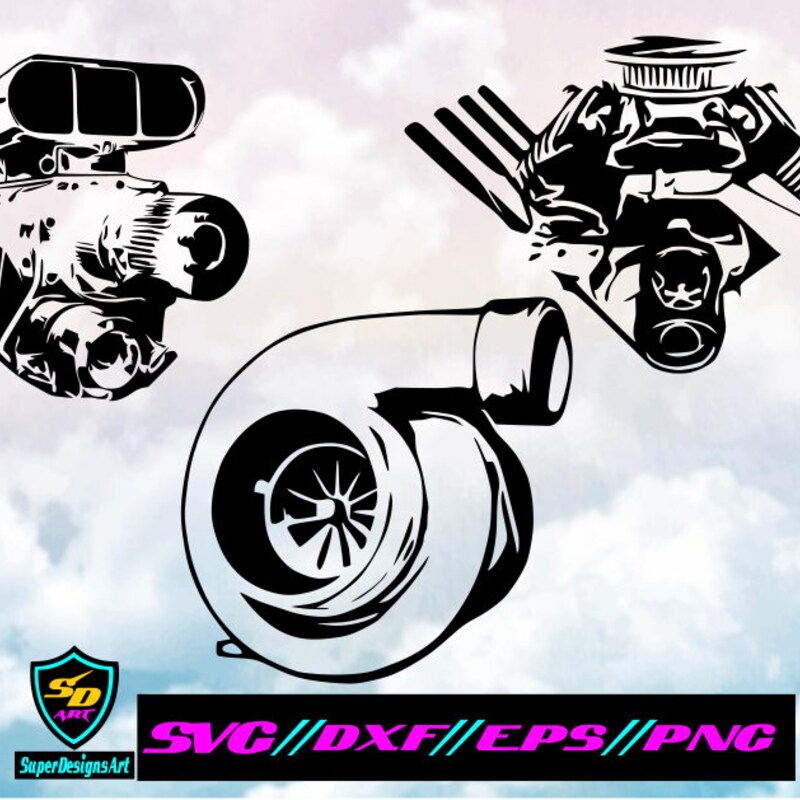 Engine V8 Svg - Etsy