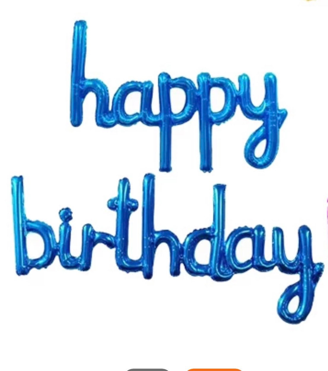Happy Birthday Balloon Banner Script Cursive Balloon Letters Foil Birthday Party Decoration Rose Gold - Silver - Gold