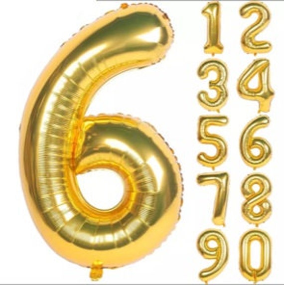Grand ballon doré numéro 27 pouces Ballons de fête d'anniversaire en  aluminium 1er anniversaire ballon doré -  France