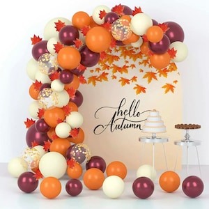 Thanksgiving Balloon Garland Arch Kit Fall Boho Balloons Autumn Balloon Arch for Wedding Birthday or Baby Shower