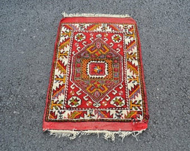 turkish rug 2.4x3.9 ft kilim rug oushak rug oriental vintage rug vintage decor home decor handmade rug decor carpet rugs anatolian rug boho
