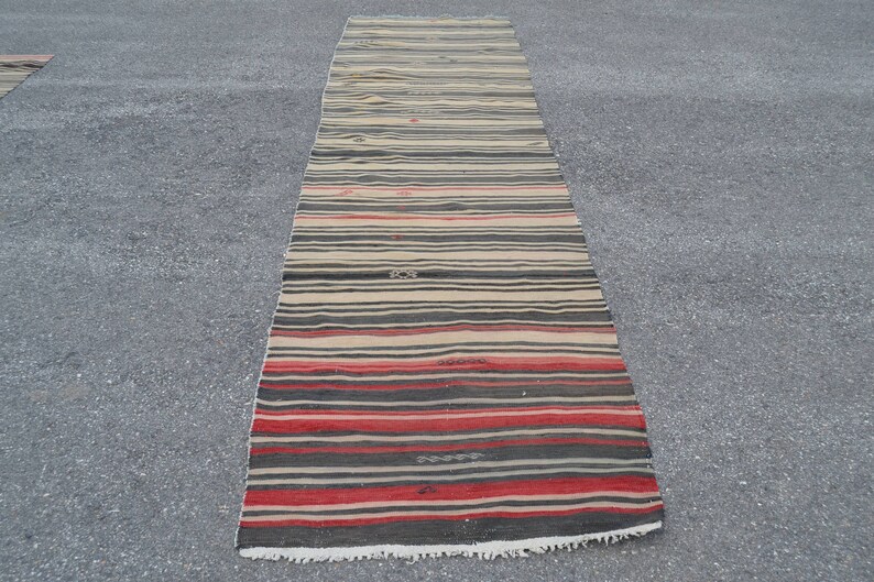 turkish rug 2.9x11.3 ft kilim runner oushak rug oriental vintage rug vintage decor home decor handmade rug decor carpet rugs anatolian rug