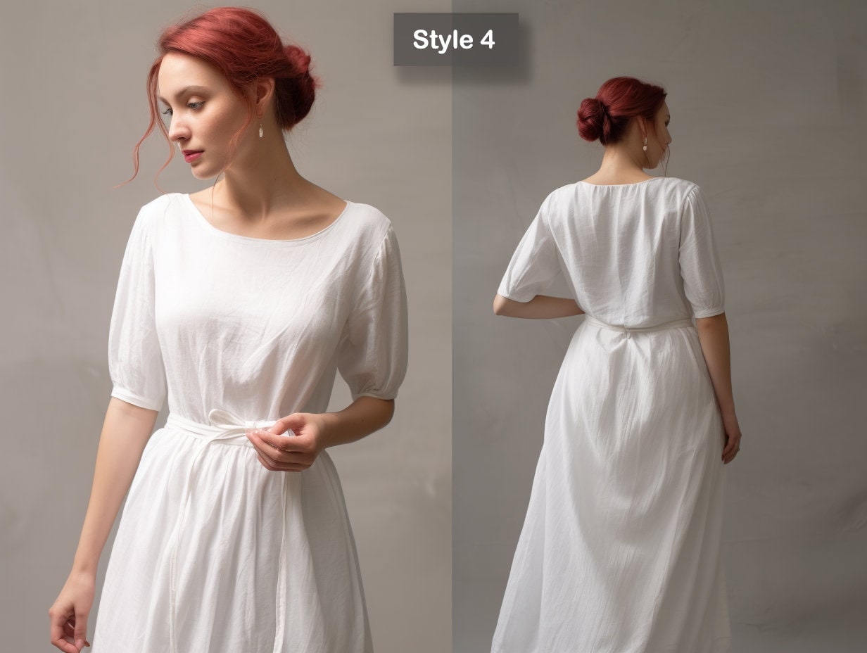 The Lyn White Modest Dress main image 0