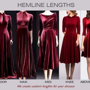 Velvet Dress - Hemline lengths