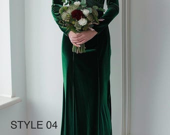 sachin and babi light blue dress Plus Emerald Green Velvet Underwired Cross Front Midi Dress main image 1