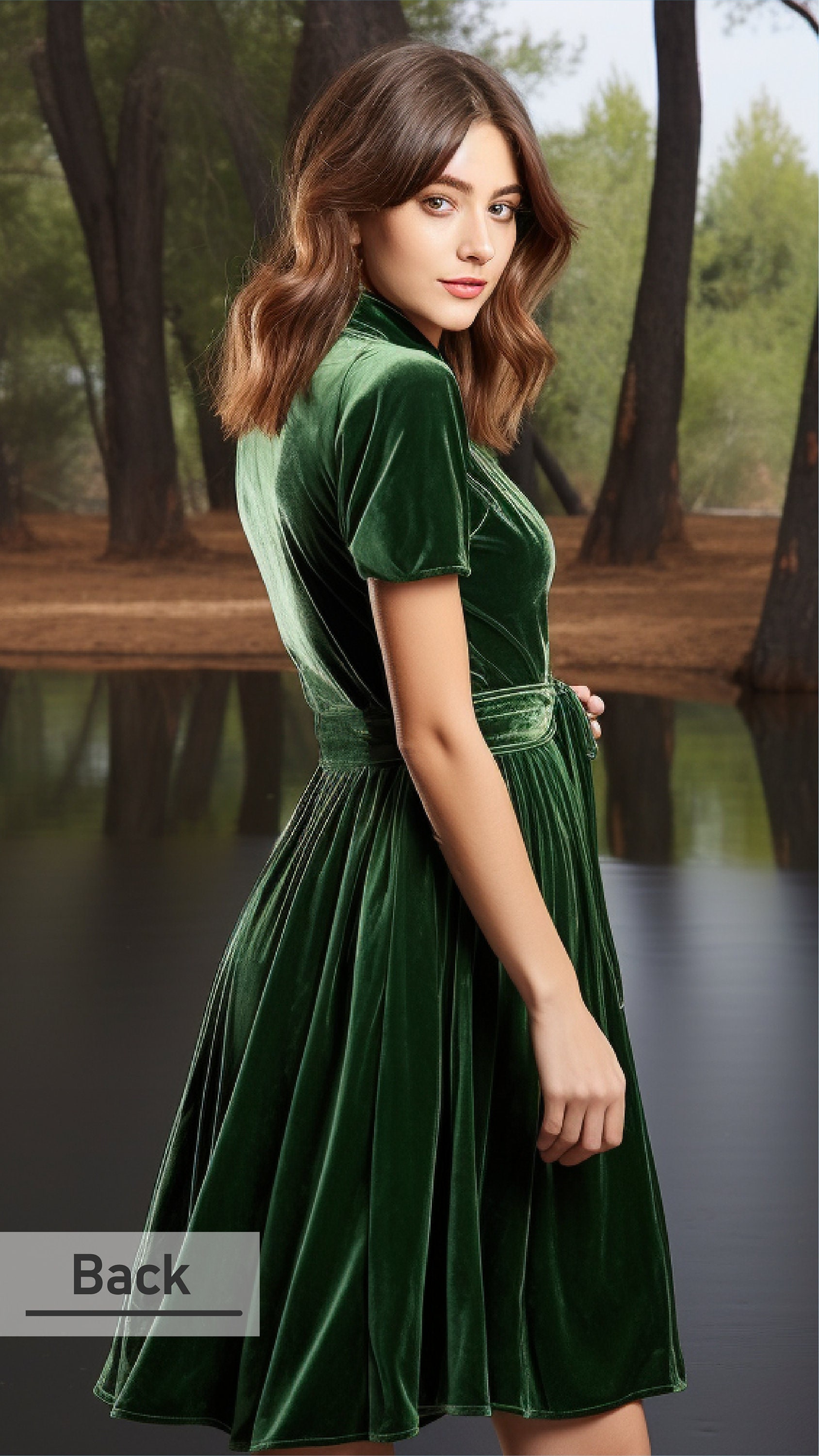 Modern Classic With Sensual Front Cut - Elegant High Neck