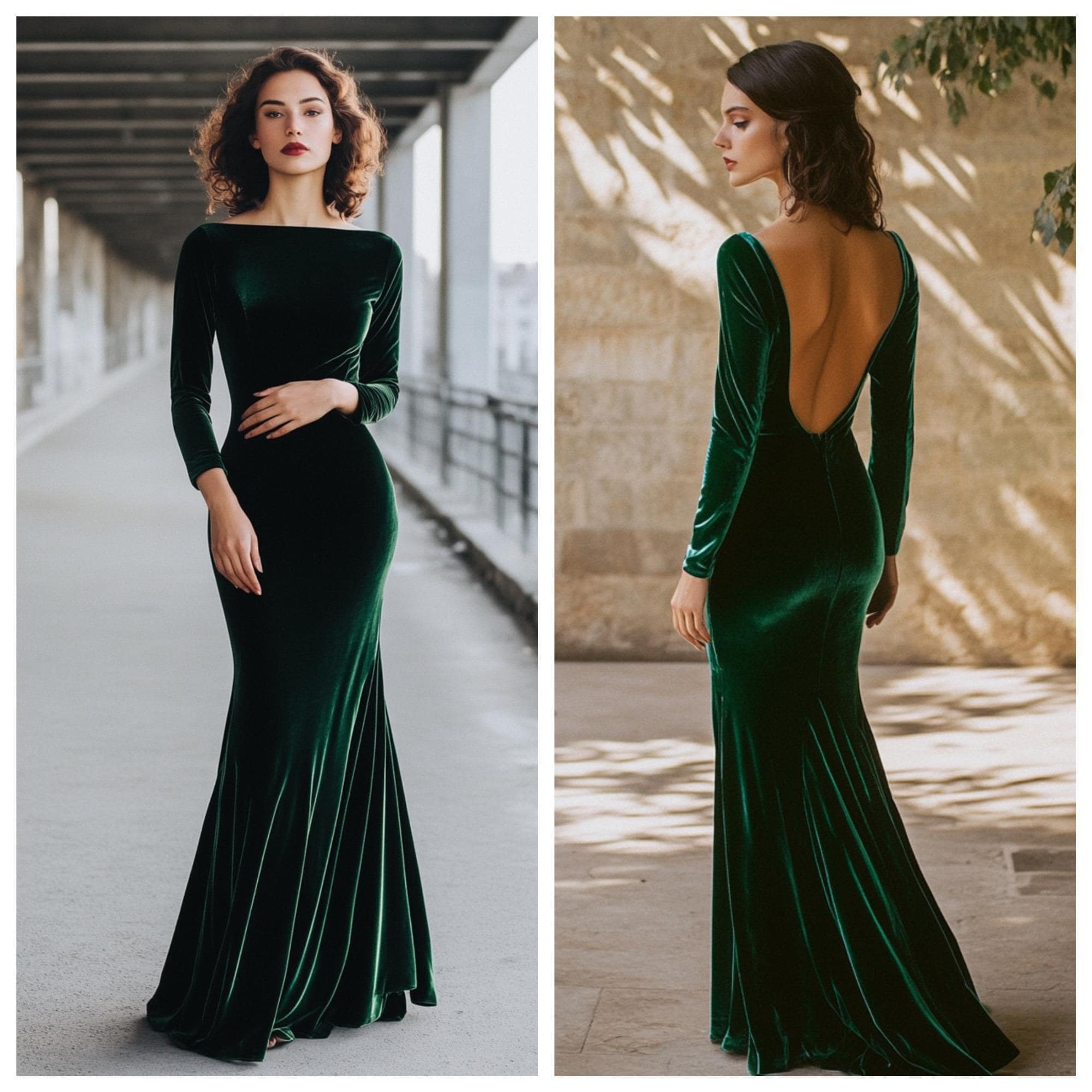 Green Velvet Gown