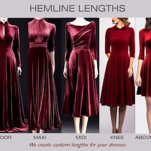 Velvet Dress - Hemline lengths