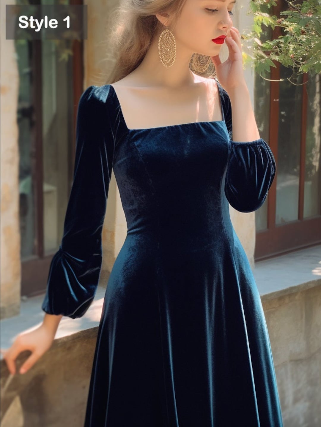 ZARA NEW FW21 VELVET EMBROIDERED DRESS WITH BELT BLACK | S