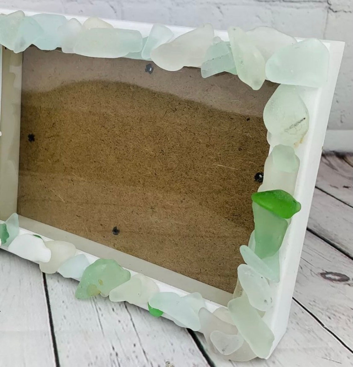 Handmade SMALL Sea Glass Lined Picture Frame Shadow Box Etsy UK