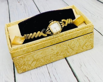 Vintage DENRO 10k Rolled Gold Damen Damenuhr In ORIGINAL Box SPEIDEL
