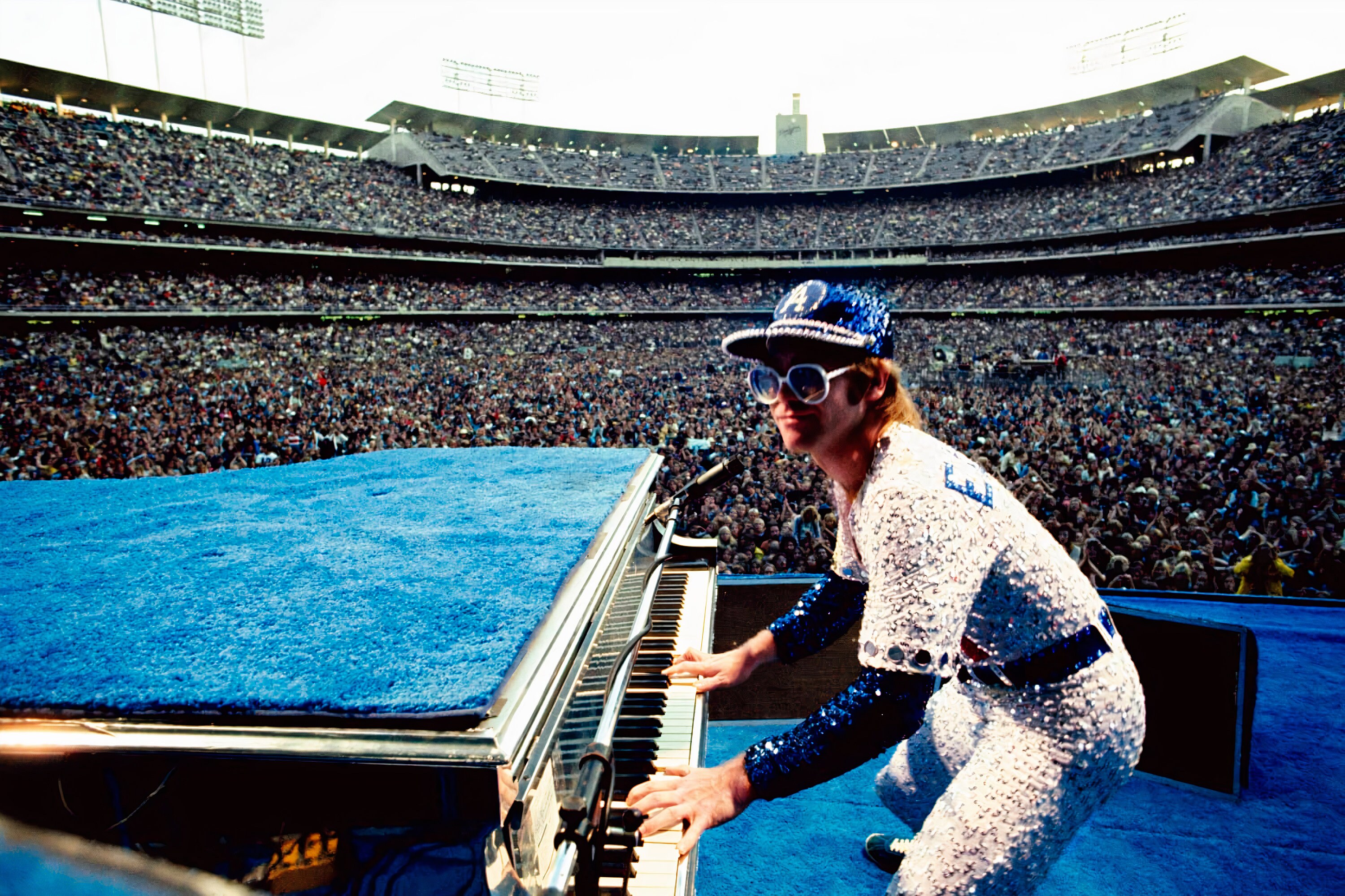 Elton John, Dodgers Stadium 1975 Terry O'neil Inspired ROCKETMAN Etsy