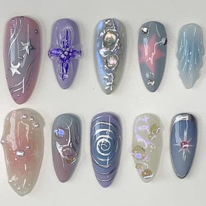 Freestyle 3D Gel Nails: Trendy Press on Nails With Unique Designs Gel X ...