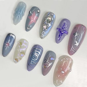 Freestyle 3D Gel Nails: Trendy Press on Nails With Unique Designs Gel X ...