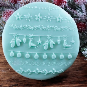 Christmas Icing Embosser Stamp, Cookie, Biscuit and Cake Icing Embosser stencil, Christmas Line