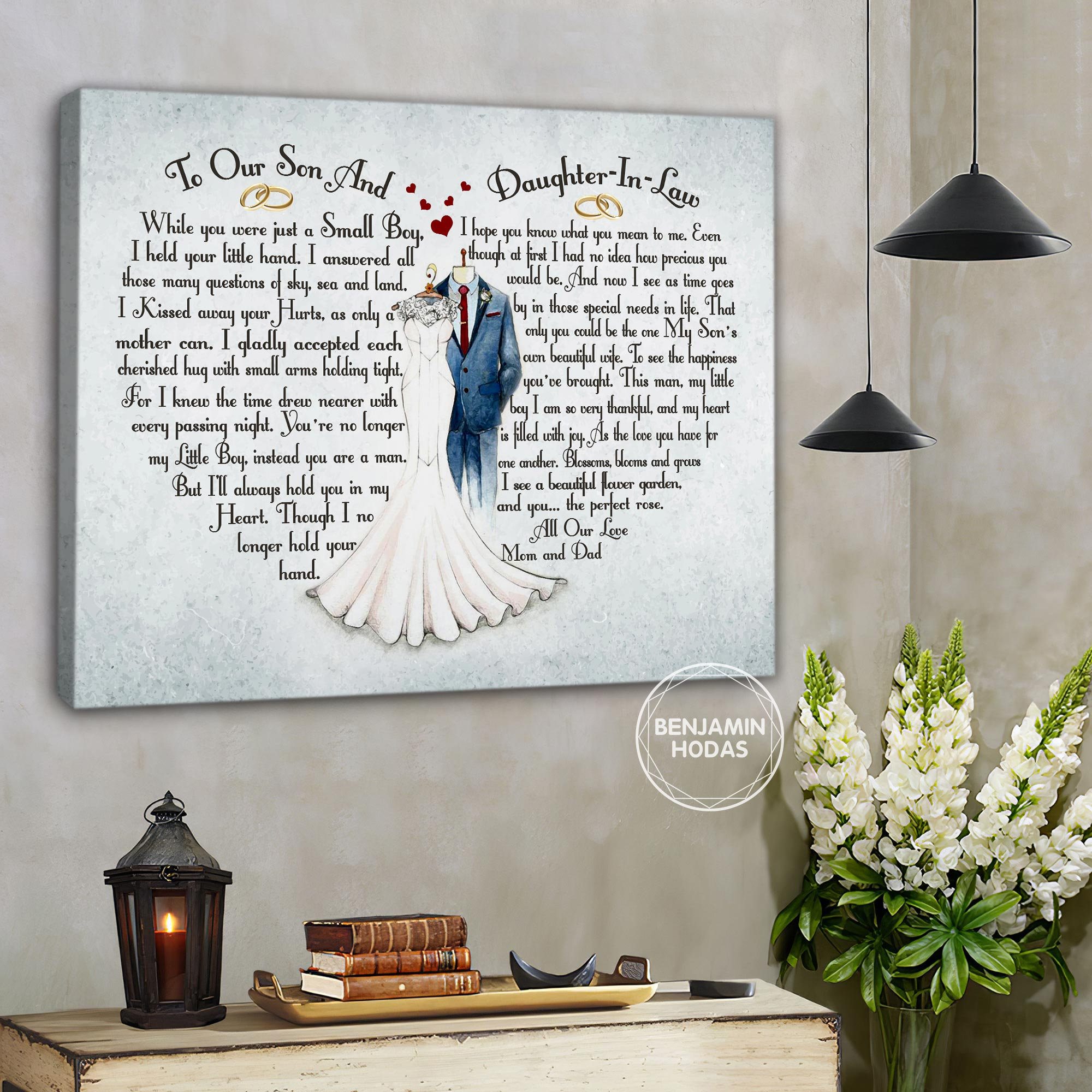 5th Wedding Anniversary Gift For Son And Daughter In Law Wedding Anniversary Gifts For Son And Daughter In Law Custom | Etsy