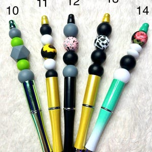 Beaded Pens, Custom Pens, Fidget Pens, Color Pens Silicone Beads, Fun Pens, Colorful Pens Silicone Bead Fidget, Unique Fidget Toy, Birthday