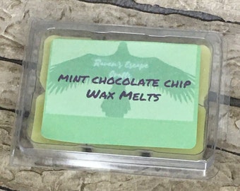 Cera de soja derretida con aroma a menta y chispas de chocolate