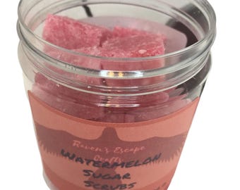Watermeloensuikerscrubblokjes: exfoliërende bodyscrub, cadeau voor moeder