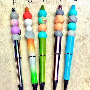 Beaded Pens, Custom Pens, Fidget Pens, Color Pens Silicone Beads, Fun Pens, Colorful Pens Silicone Bead Fidget, Unique Fidget Toy, Birthday