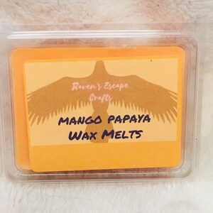 Mango Papaya Wax Melts: Tropical Home Fragrance, Handmade