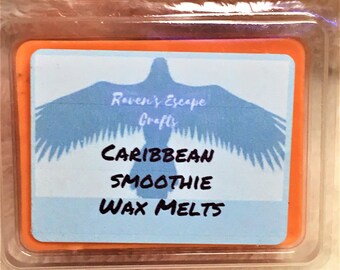 Caribbean Smoothie Wax Melts: Guava Tangerine Strawberry Scent, Island Fragrance