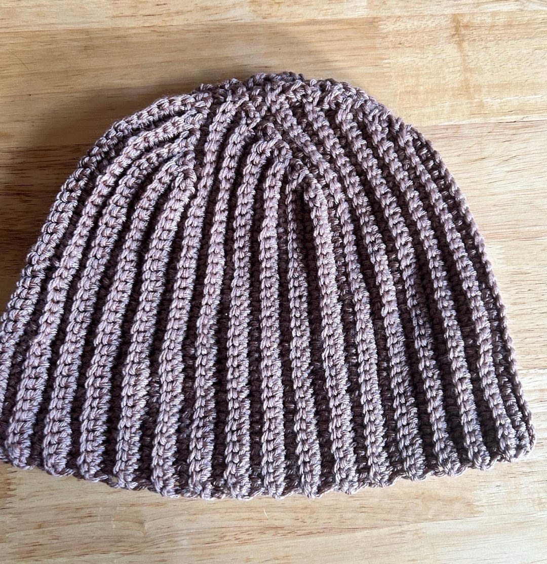 Tan Everday Beanie Hat Crochet for Adults and Teens - Etsy display picture 1