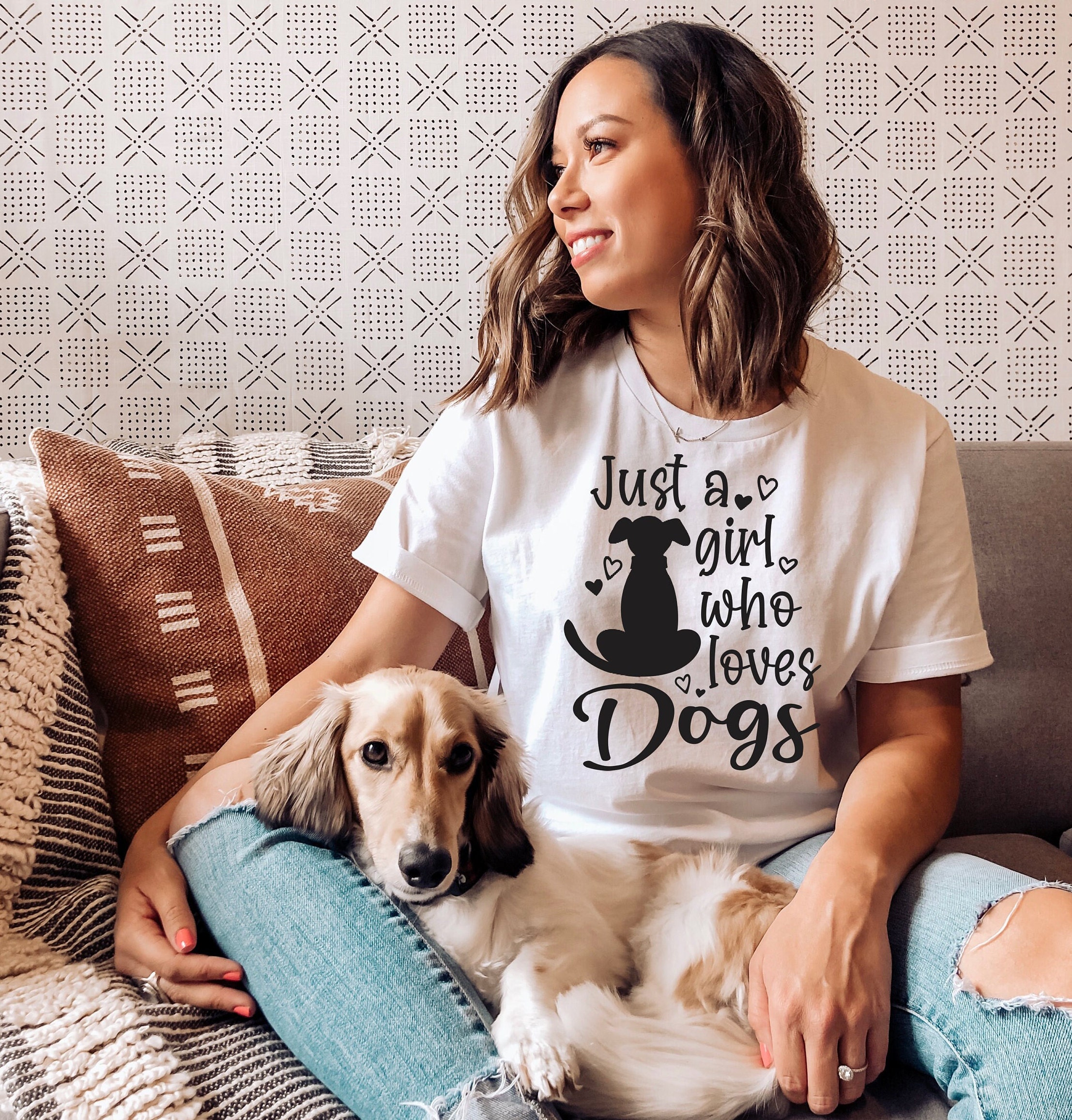 Just A Girl Who Her Dog T-shirt Dog Owner Shirt Dog - Etsy
