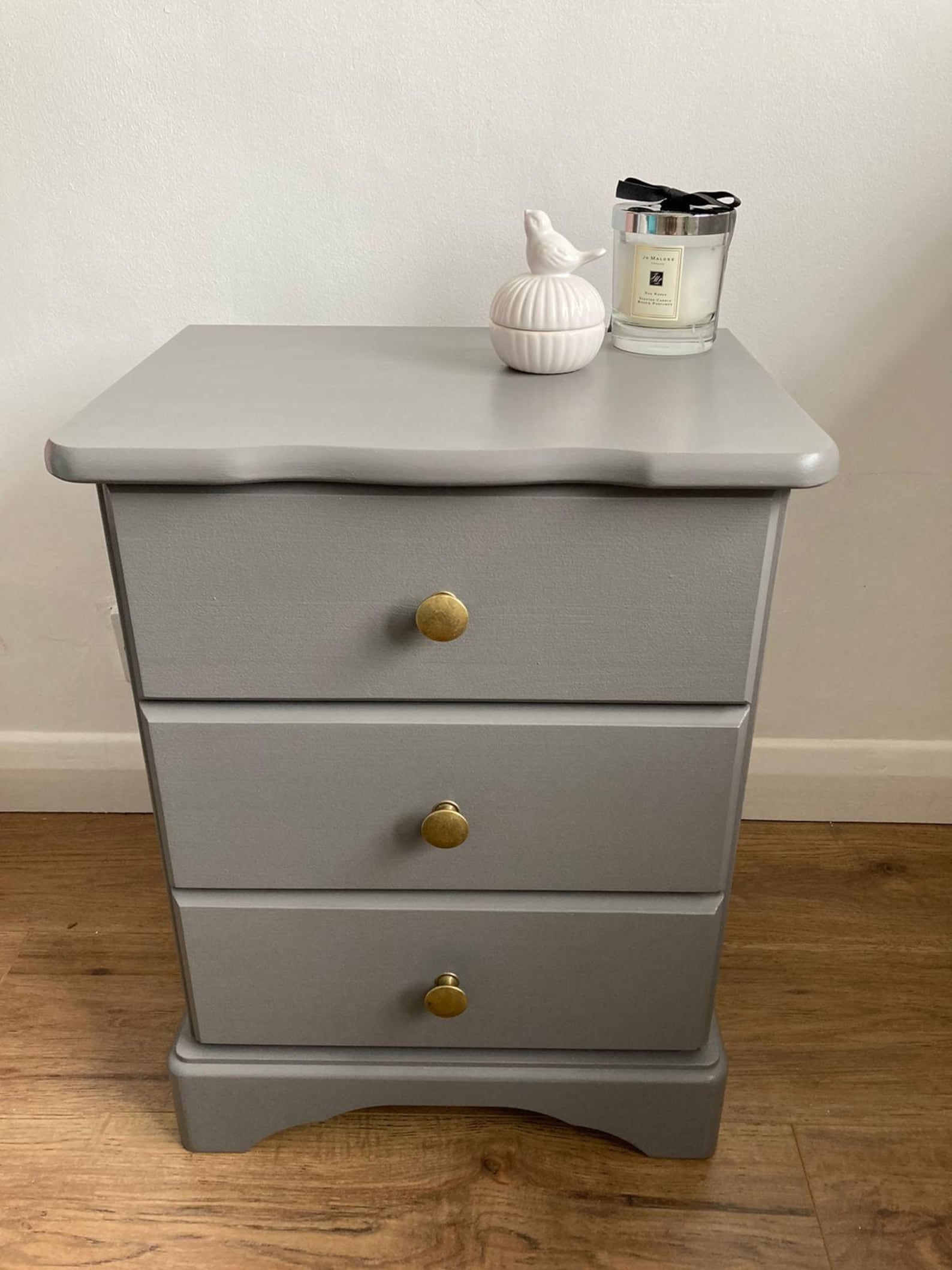 Newly upcycled grey bedside table Etsy