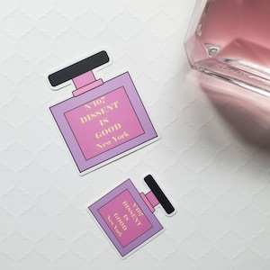 Glossy and Matte Dissent is Good Weatherproof Perfume Stickers, Planner Stickers, Laptop Stickers, Law Stickers, Legal Stickers, RBG Sticker