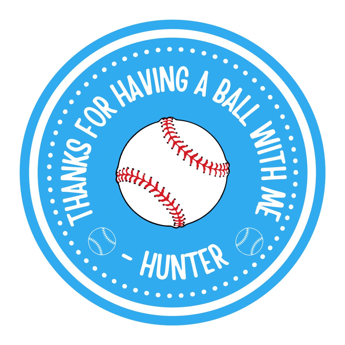 Baseball Party Favor Play Dough Personalized Baseball Birthday Party