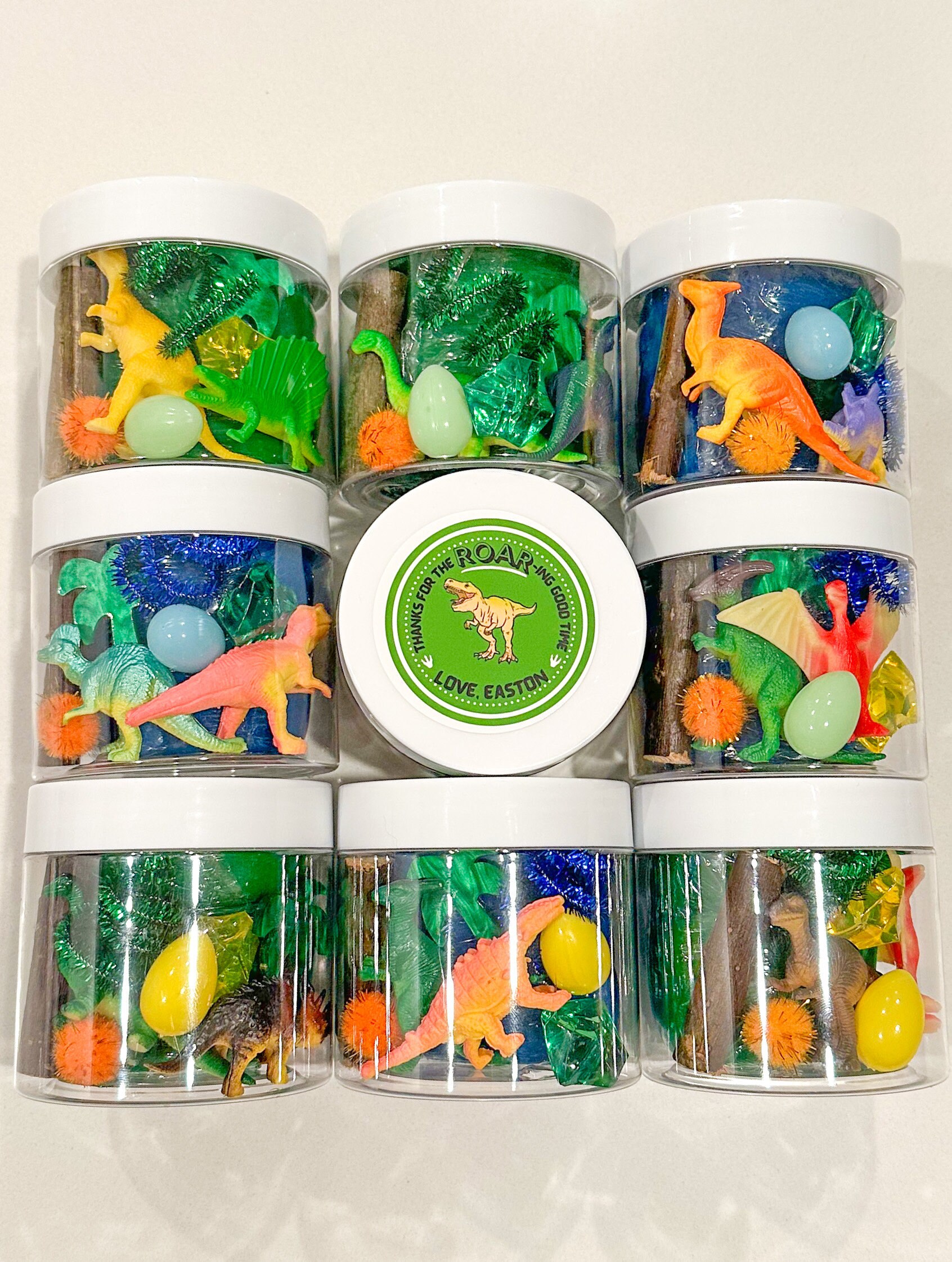 Make Dinosaur Playdough Storage Jars » Dollar Store Crafts