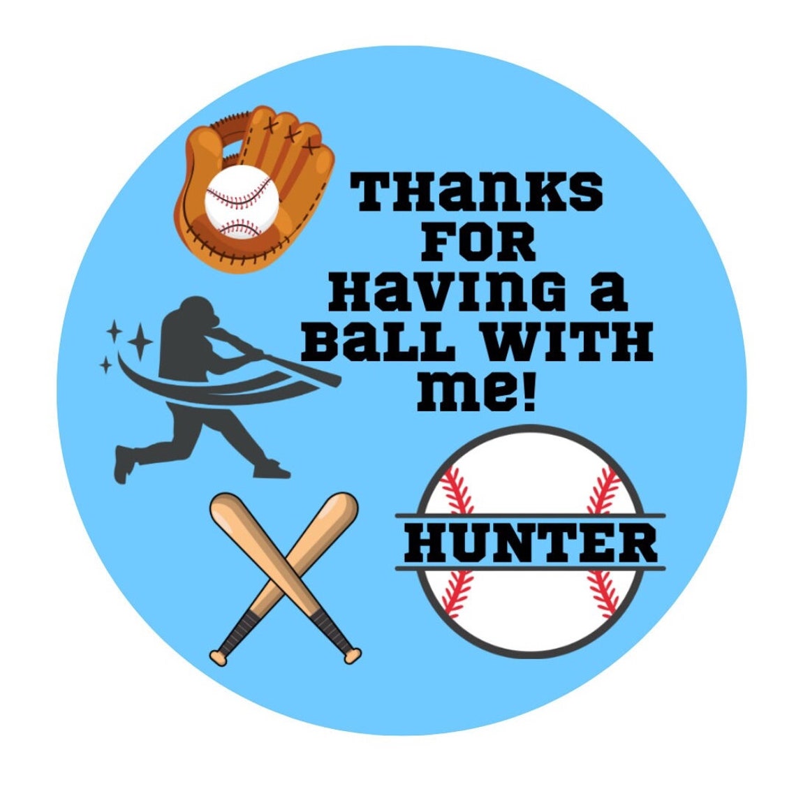 Baseball Party Favor Play Dough Personalized Baseball Birthday Party