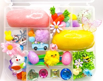 Easter play dough sensory kit