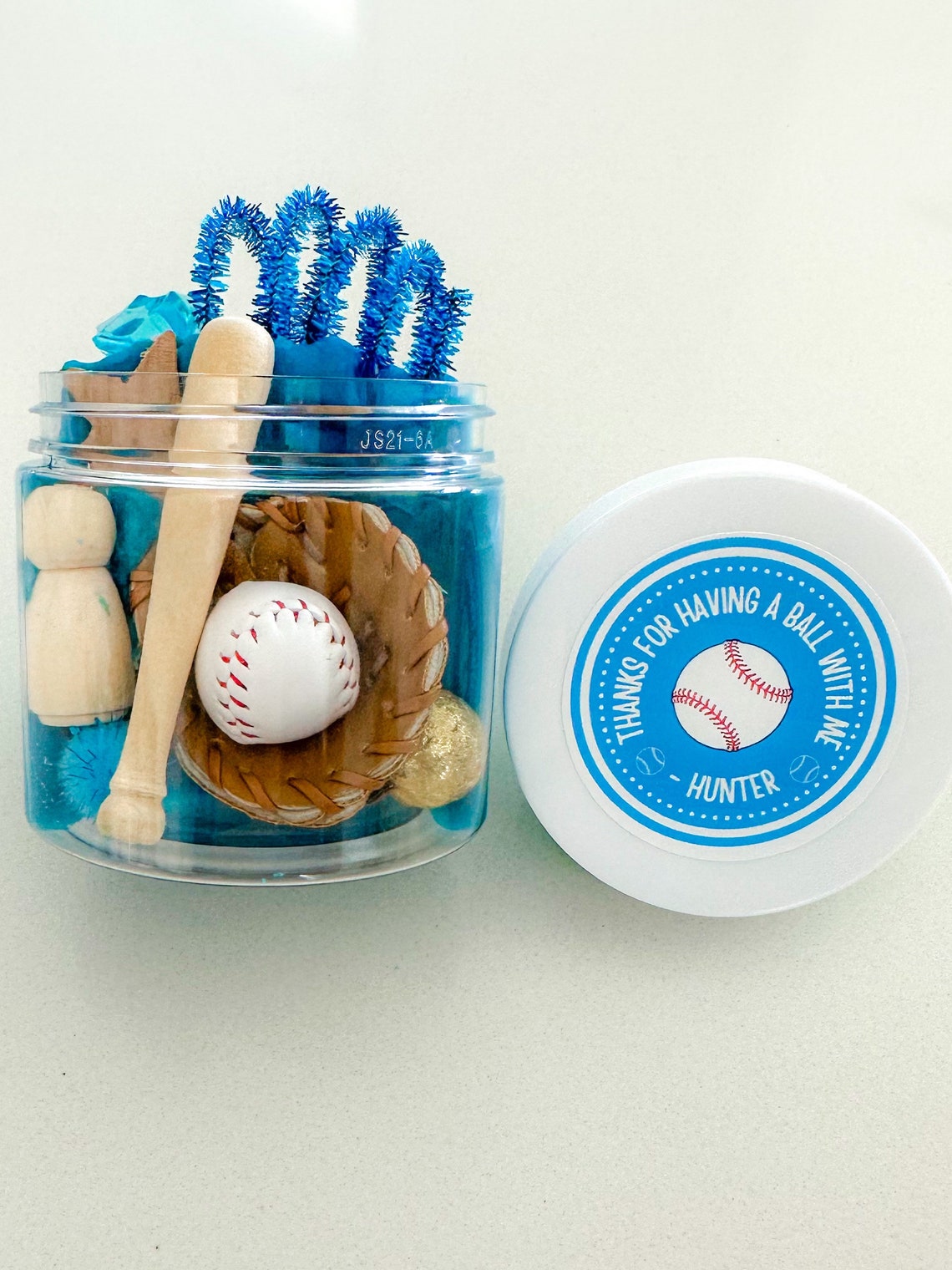 Baseball Party Favor Play Dough Personalized Baseball Birthday Party