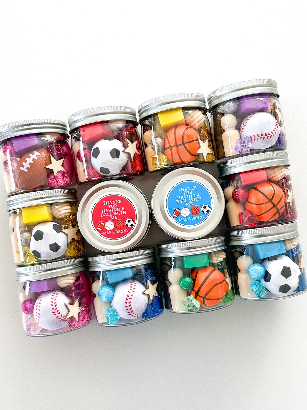 Sports Party Favor Play Dough Sports Themed Party Sports Birthday Party